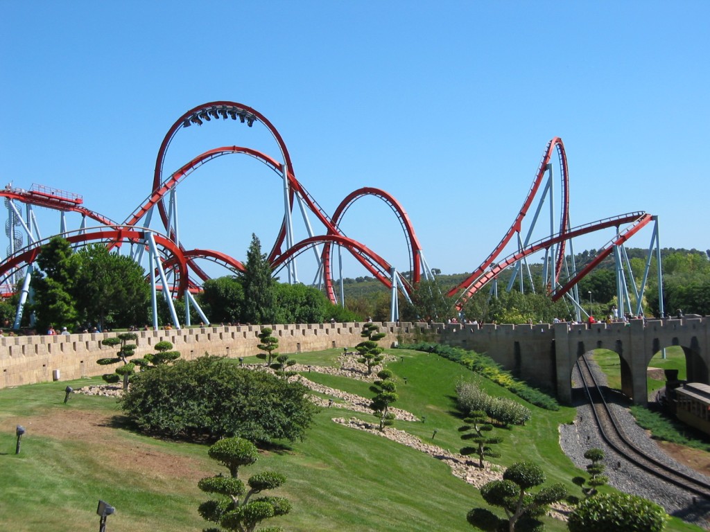 Dragon Khan roller coaster at PortAventura